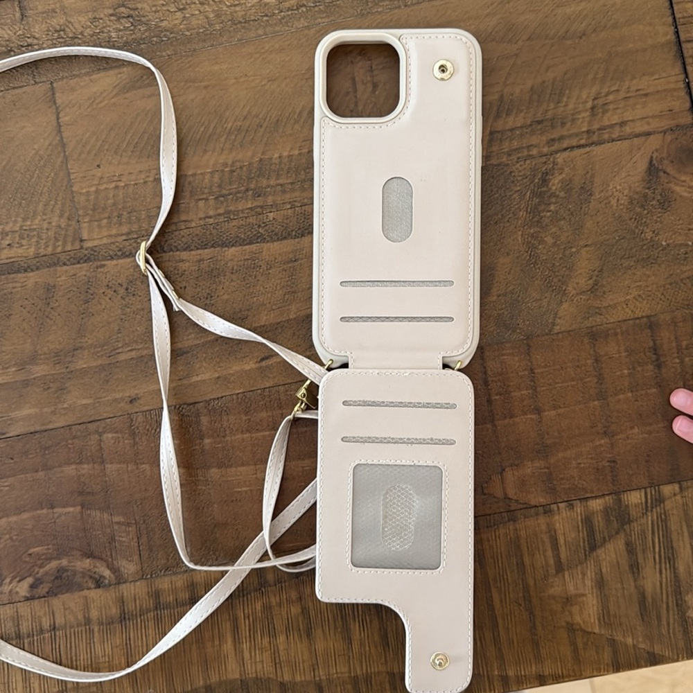IPhone 13 Pro Max Cream Phone Case with Strap